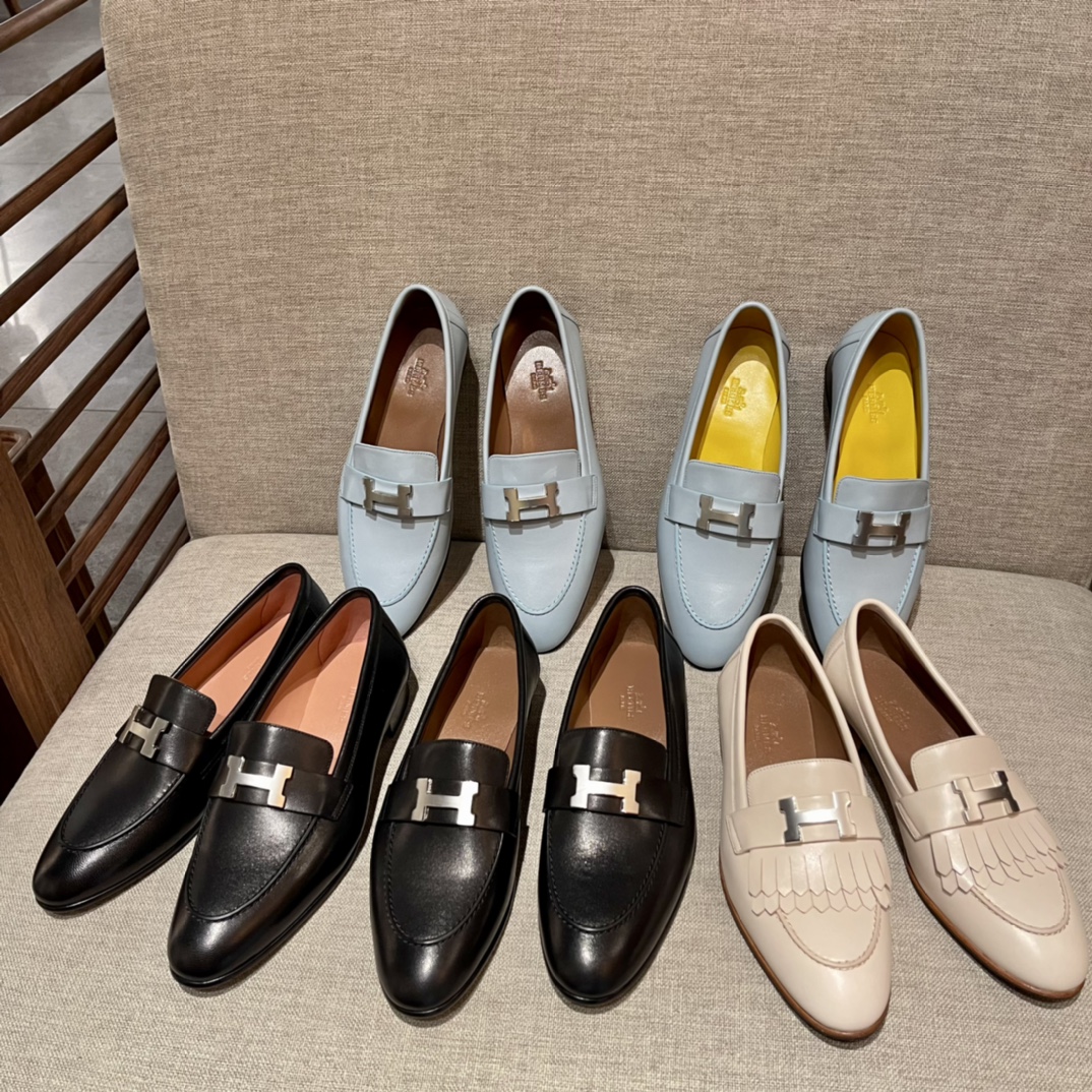 Hermes 爱马仕 乐福鞋 Kelly扣包头鞋-铂金女王 Hermes 爱马仕 乐福鞋 Kelly扣包头鞋