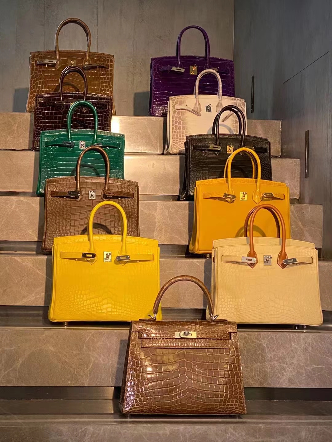 Birkin 美洲鳄鱼 全手工 支持颜色定制 金扣 银扣 ️现货