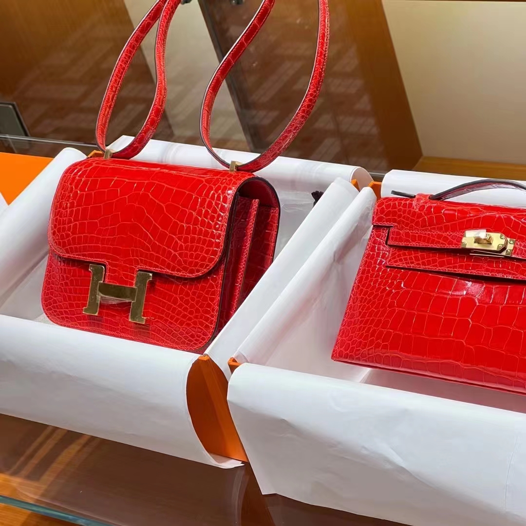 Hermes 爱马仕 Constance18cm 法拉利红 现货