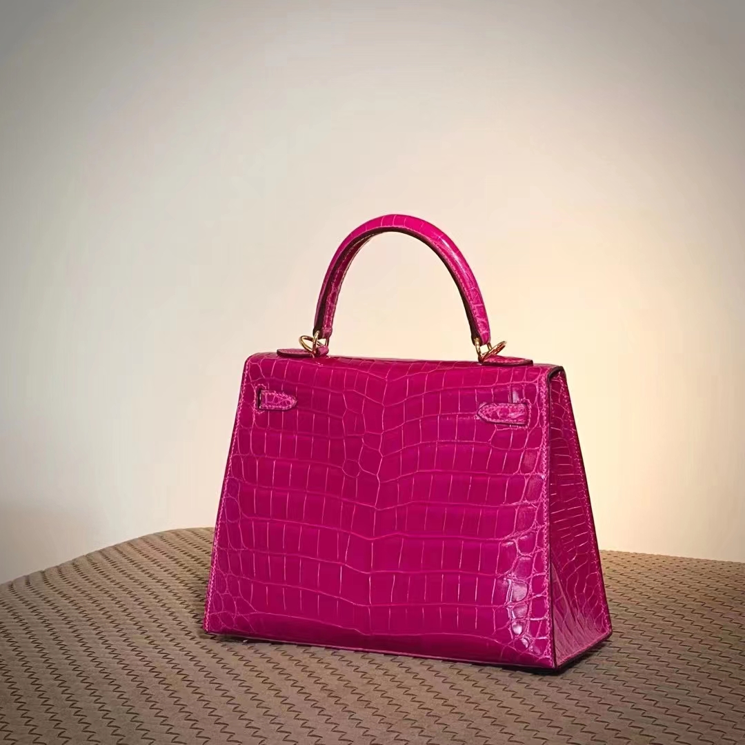 Kelly 25/28cm 美洲鳄鱼 全手工 天方夜谭紫 金扣 银扣 ️现货