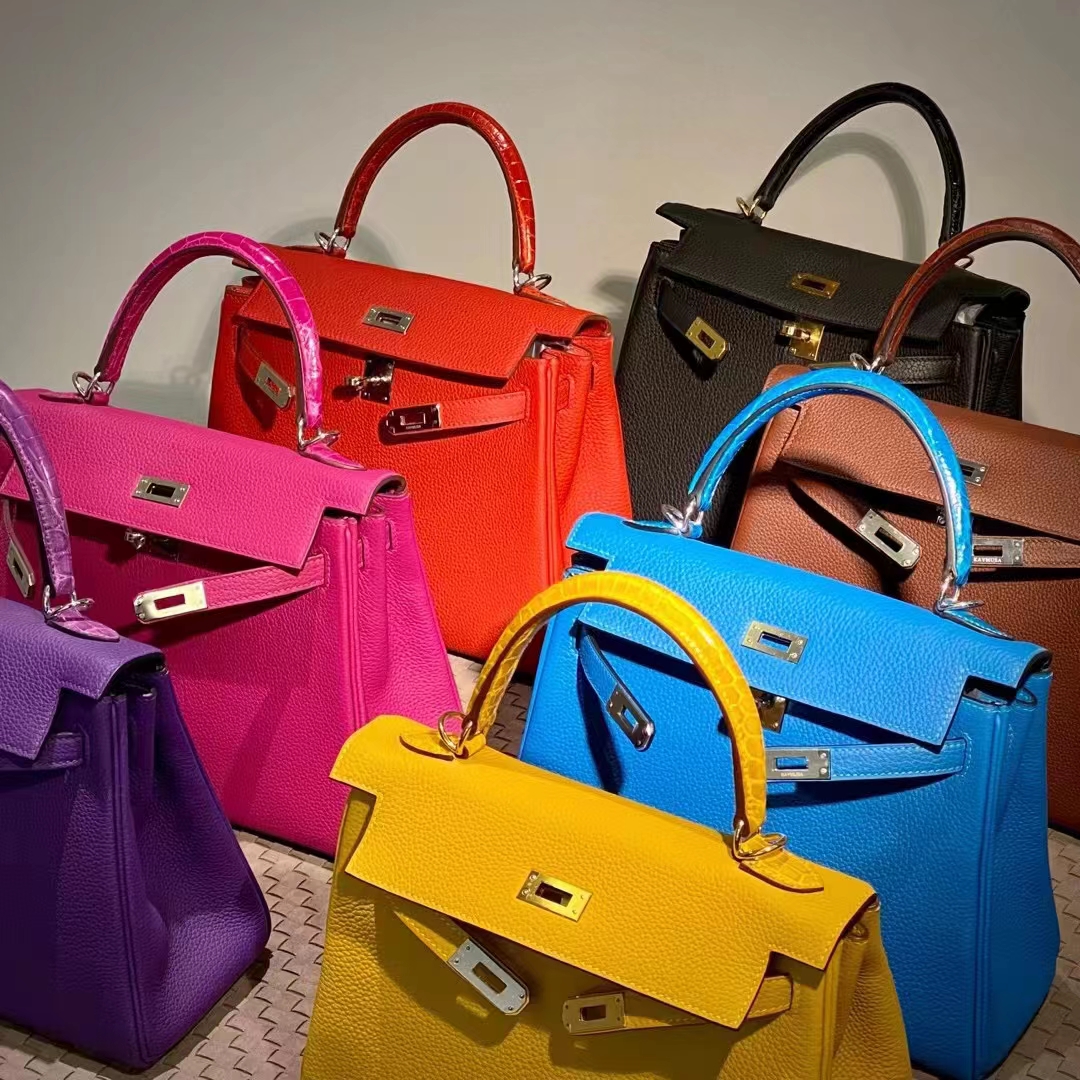 Hermes 爱马仕 Kelly touch 现货 北方蓝 玫红色 紫色 琥珀黄 天方夜谭紫