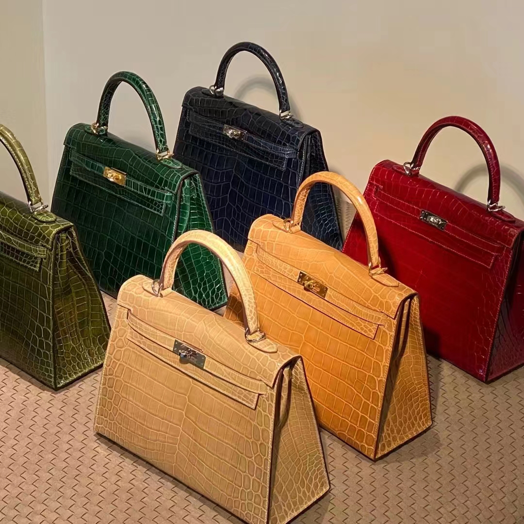 Kelly 25/28cm 美洲鳄鱼 全手工 支持颜色定制 金扣 银扣 ️现货