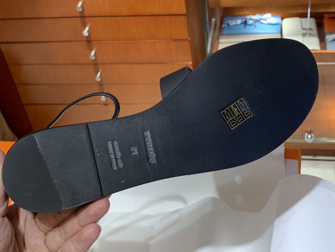 Santorini 爱马仕夏季小牛皮凉鞋 Size:35-41(正码) 纯手工定制 原厂进口牛皮 意大利树羔皮大底