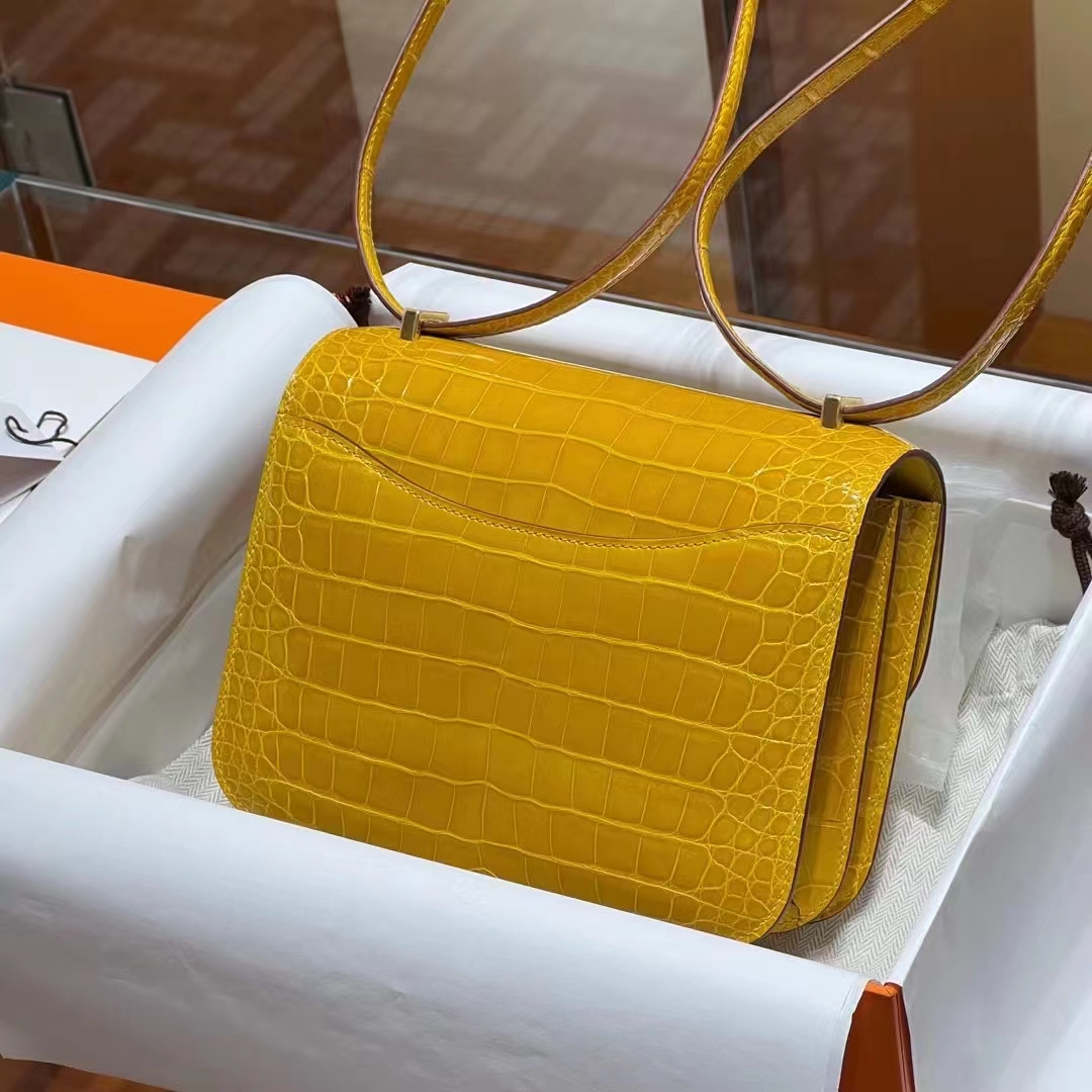 Hermes 爱马仕 Constance18cm 琥珀黄 现货 