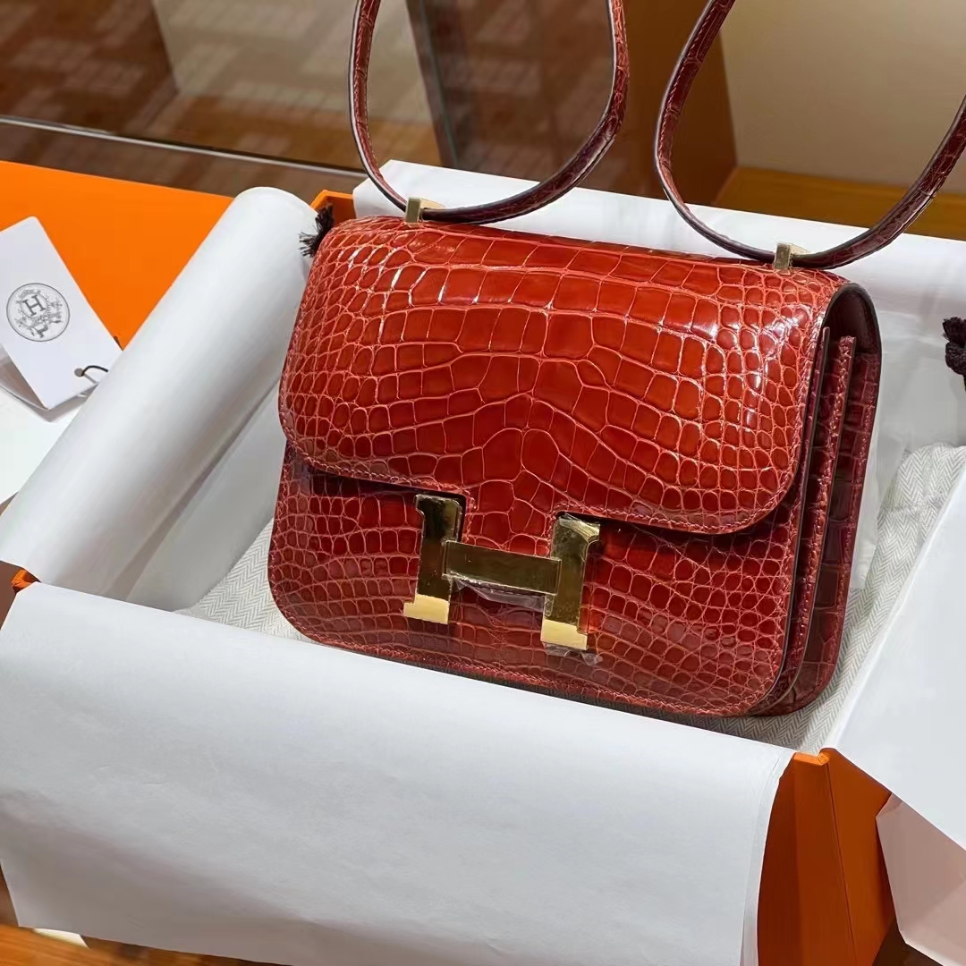Hermes 爱马仕 Constance18cm 酒红 现货