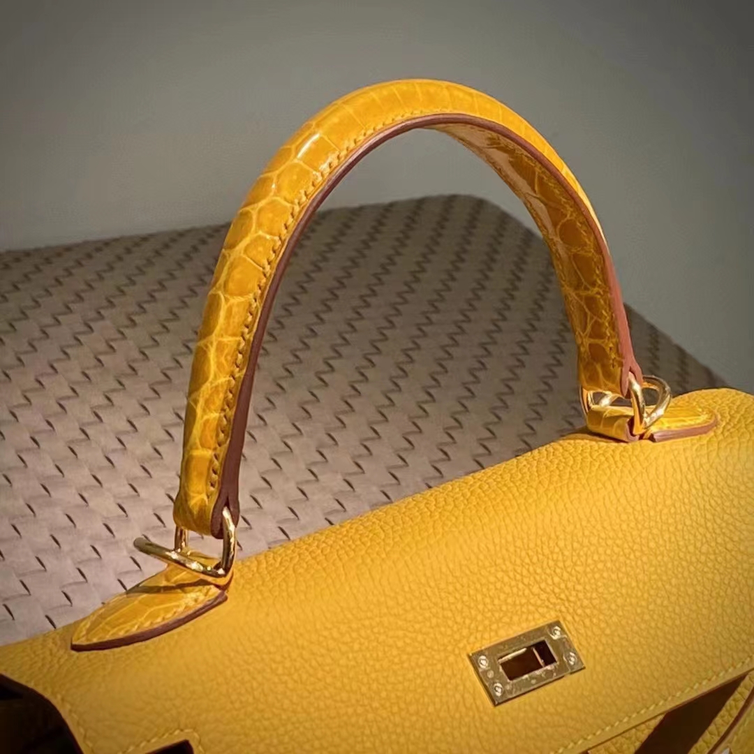 Hermes 爱马仕 Kelly touch 现货 琥珀黄