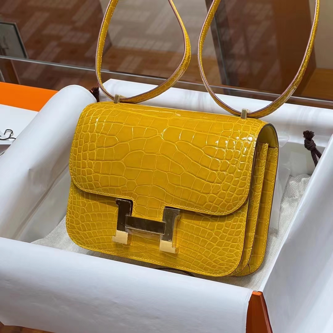 Hermes 爱马仕 Constance18cm 琥珀黄 现货 -铂金女王 Hermes 爱马仕 Constance18cm 琥珀黄 现货