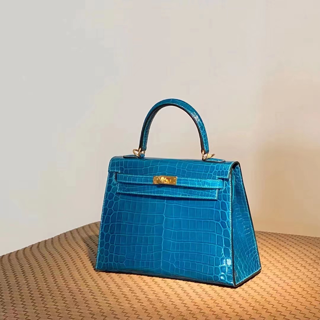 Kelly 25/28cm 美洲鳄鱼 全手工 北方兰 金扣 银扣 ️现货