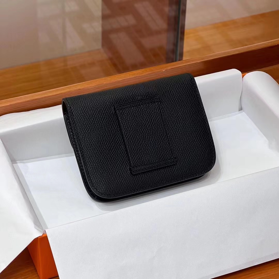 HERMES 爱马仕 【现货】Constance Wallet CC89 Nior 经典黑 Epsom 现货 进口蜜蜡线 全手工制作 铂金女王 Birkinmm