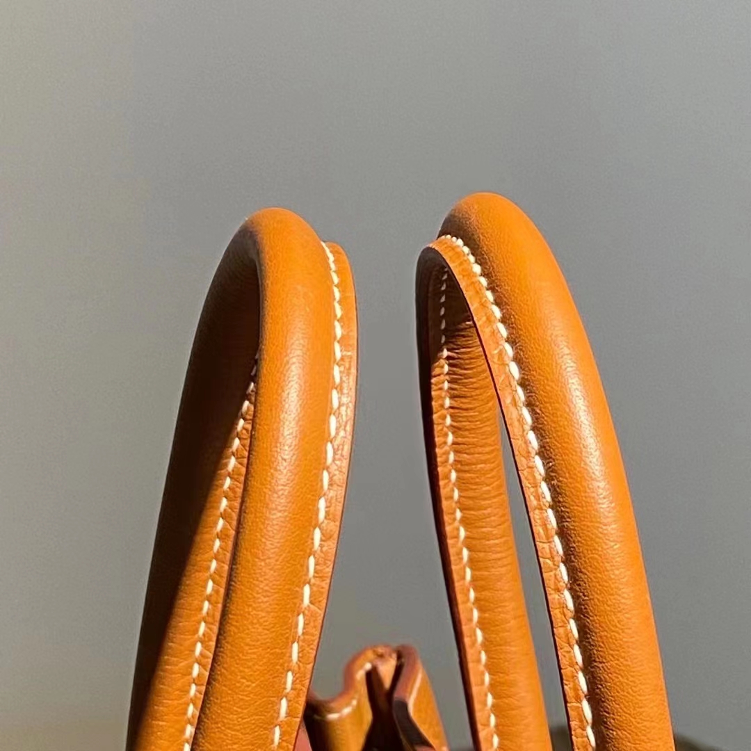 HERMES 爱马仕 【现货】 Birkin 25CM Togo皮 93 Orange 经典橙 现货 进口蜜蜡线 全手工制作