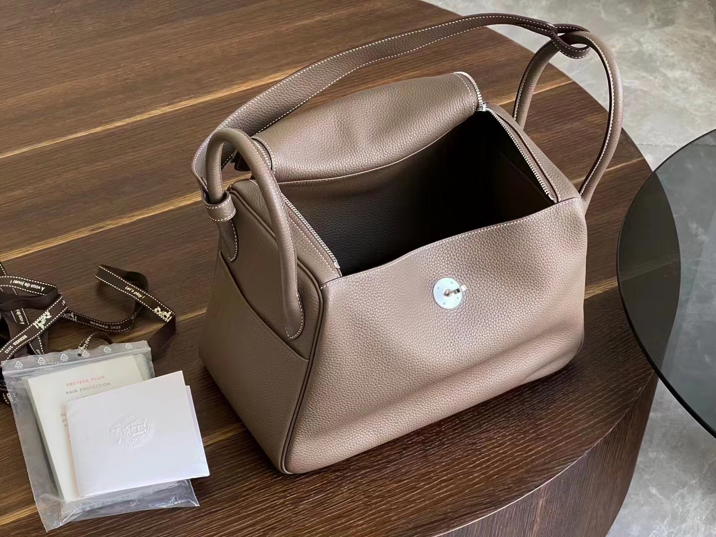 HERMES 爱马仕 Mini Lindy 26cm 8C Gri Elephant 大象灰 进口蜜蜡线 全手工制作