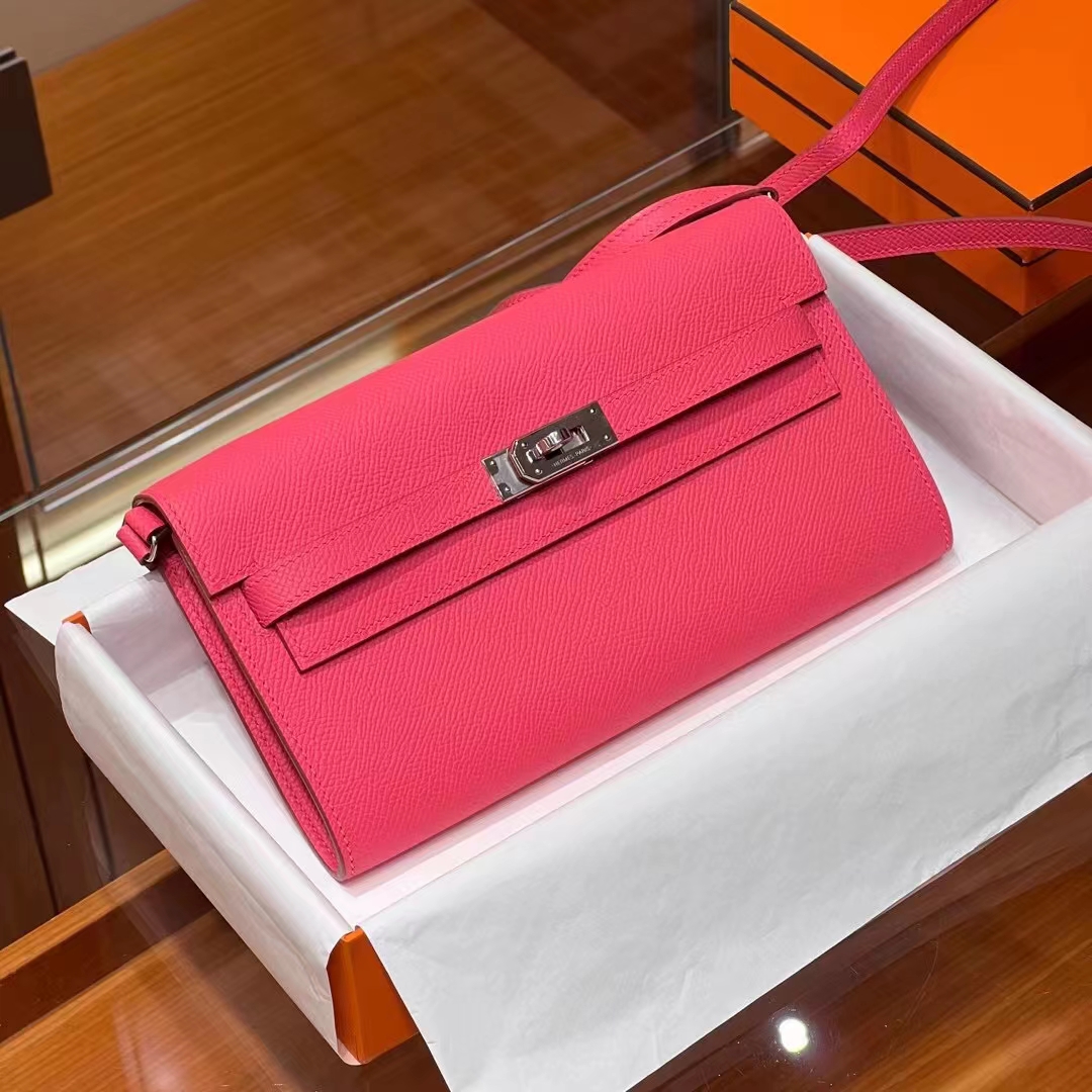 HERMES 爱马仕 【现货】  Kelly To Go Epsom皮 U5 Rose eLipstick 唇膏粉 现货 进口蜜蜡线 全手工制作