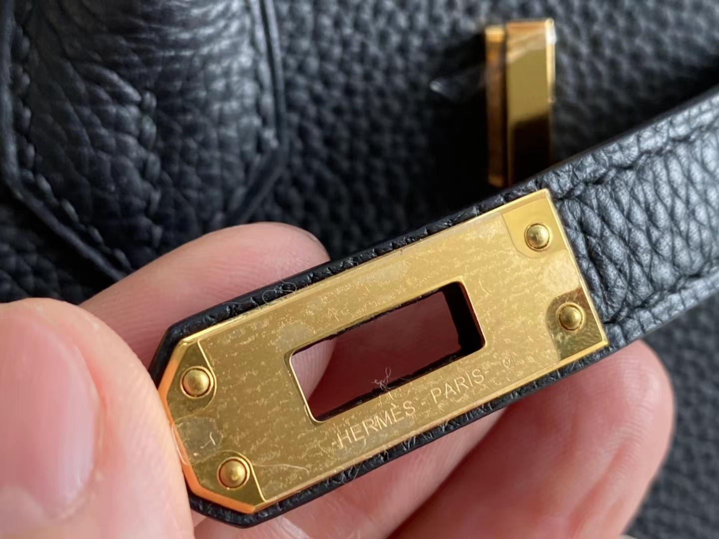 HERMES 爱马仕 【现货】 Birkin 25CM Togo皮 CC89 Nior 经典黑 现货 进口蜜蜡线 全手工制作