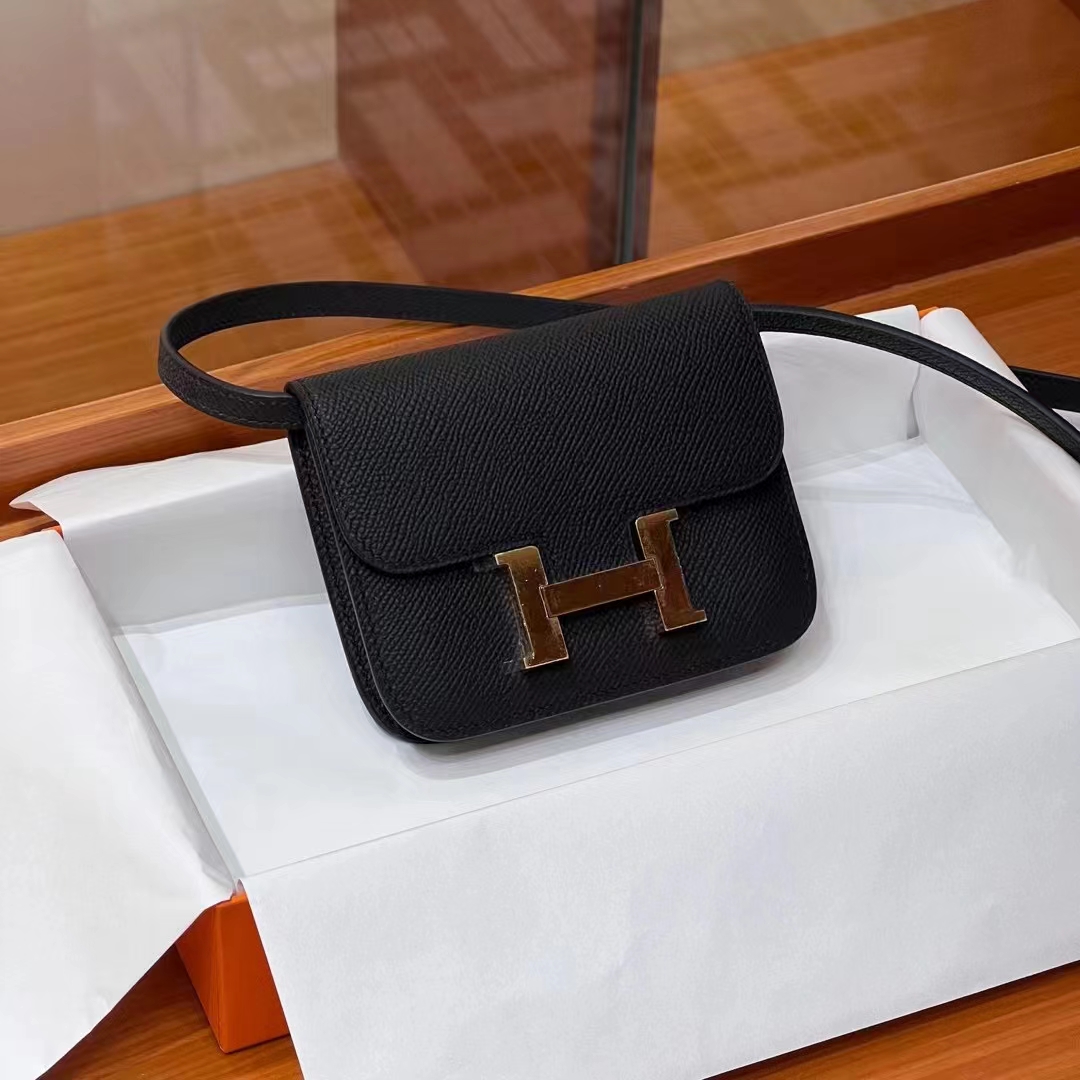 HERMES 爱马仕 【现货】Constance Wallet CC89 Nior 经典黑 Epsom 现货 进口蜜蜡线 全手工制作 铂金女王 Birkinmm