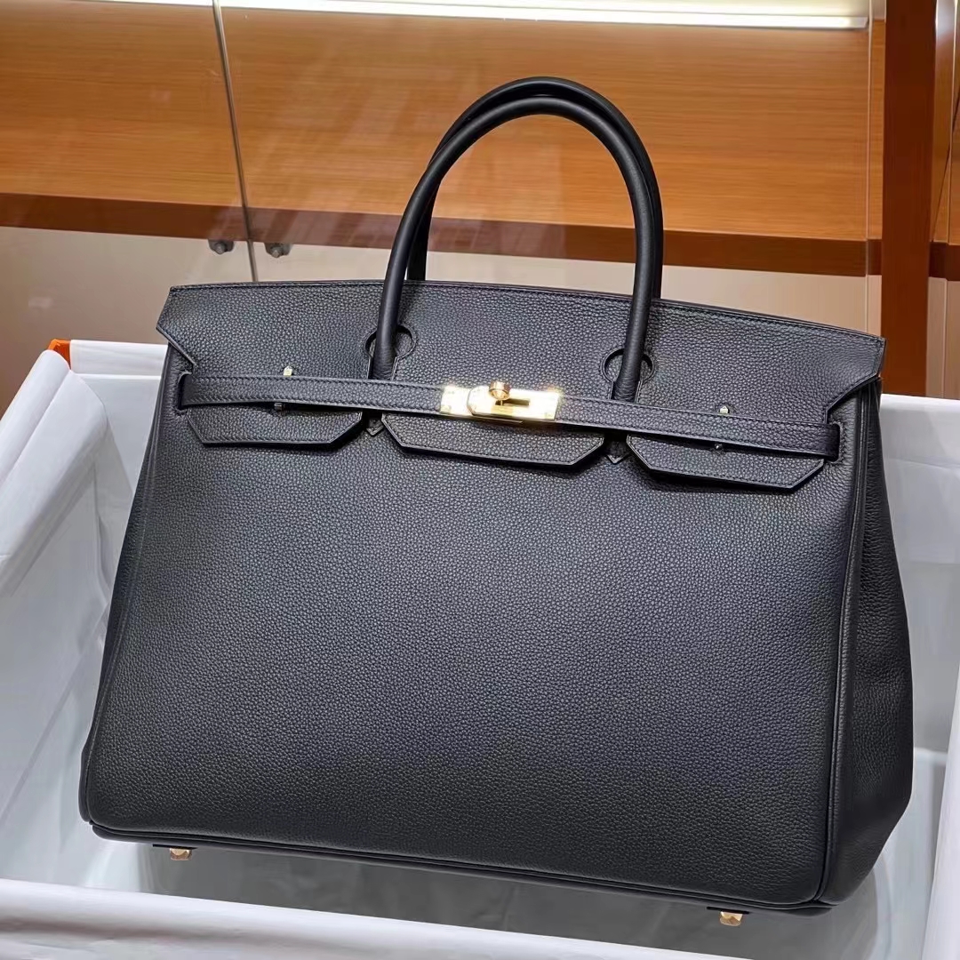 HERMES 爱马仕 【现货】 Birkin 40cm CC89 Nior 经典黑 TOGO皮 进口蜜蜡线 全手工制作