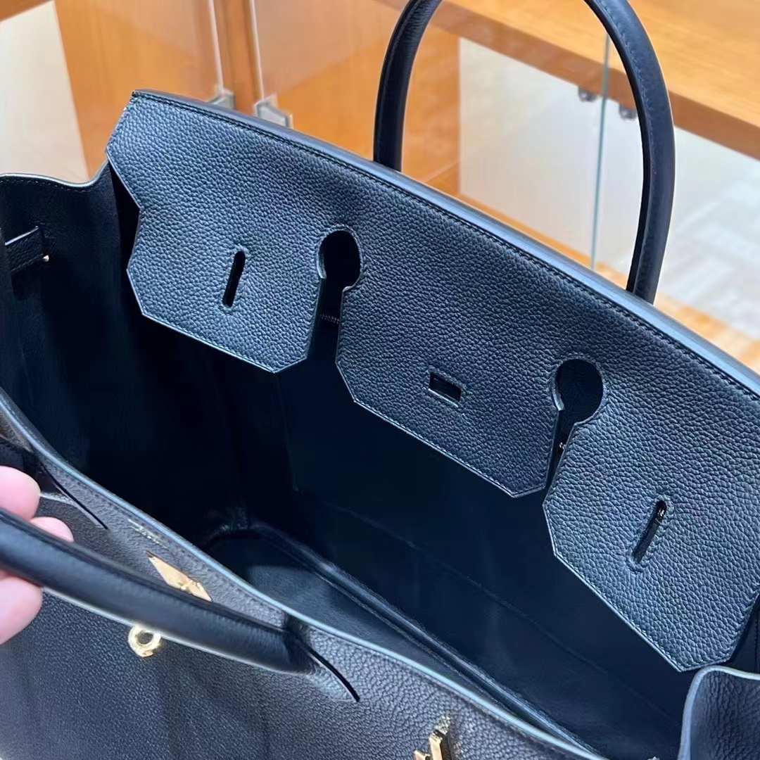 HERMES 爱马仕 【现货】 Birkin 40cm CC89 Nior 经典黑 TOGO皮 进口蜜蜡线 全手工制作