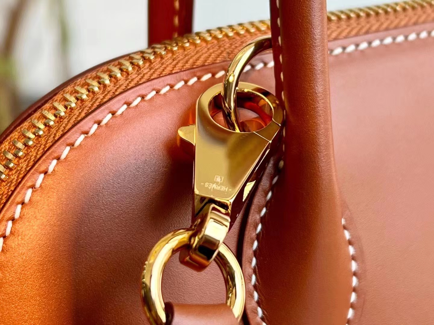 HERMES 爱马仕 【现货】 Bolide 27cm 羊切皮 拼 马鞍皮 现货 进口蜜蜡线 全手工制作