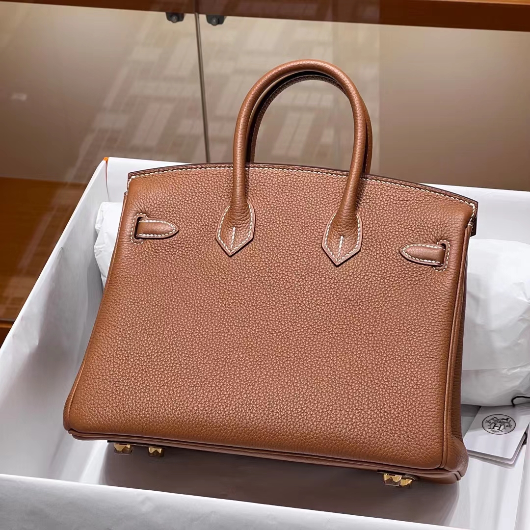 HERMES 爱马仕 Birkin 25CM CK37 金棕色 进口蜜蜡线 全手工制作