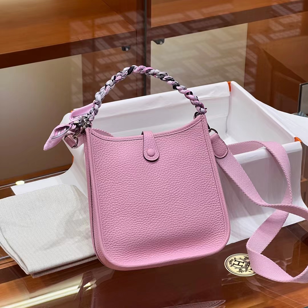 HERMES 爱马仕 Mini Evelyne X9 锦葵紫 进口蜜蜡线 全手工制作 Birkinmm