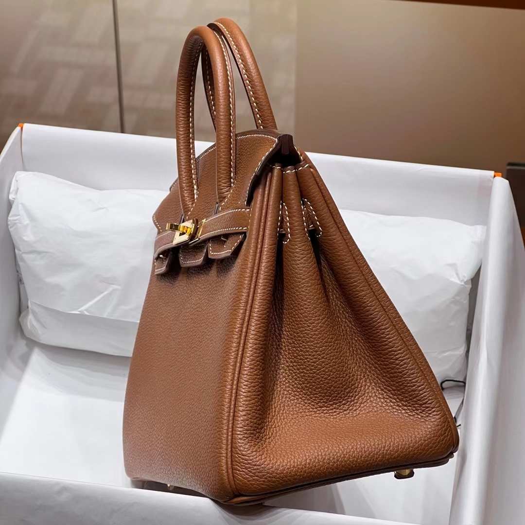 HERMES 爱马仕 Birkin 25CM CK37 金棕色 进口蜜蜡线 全手工制作