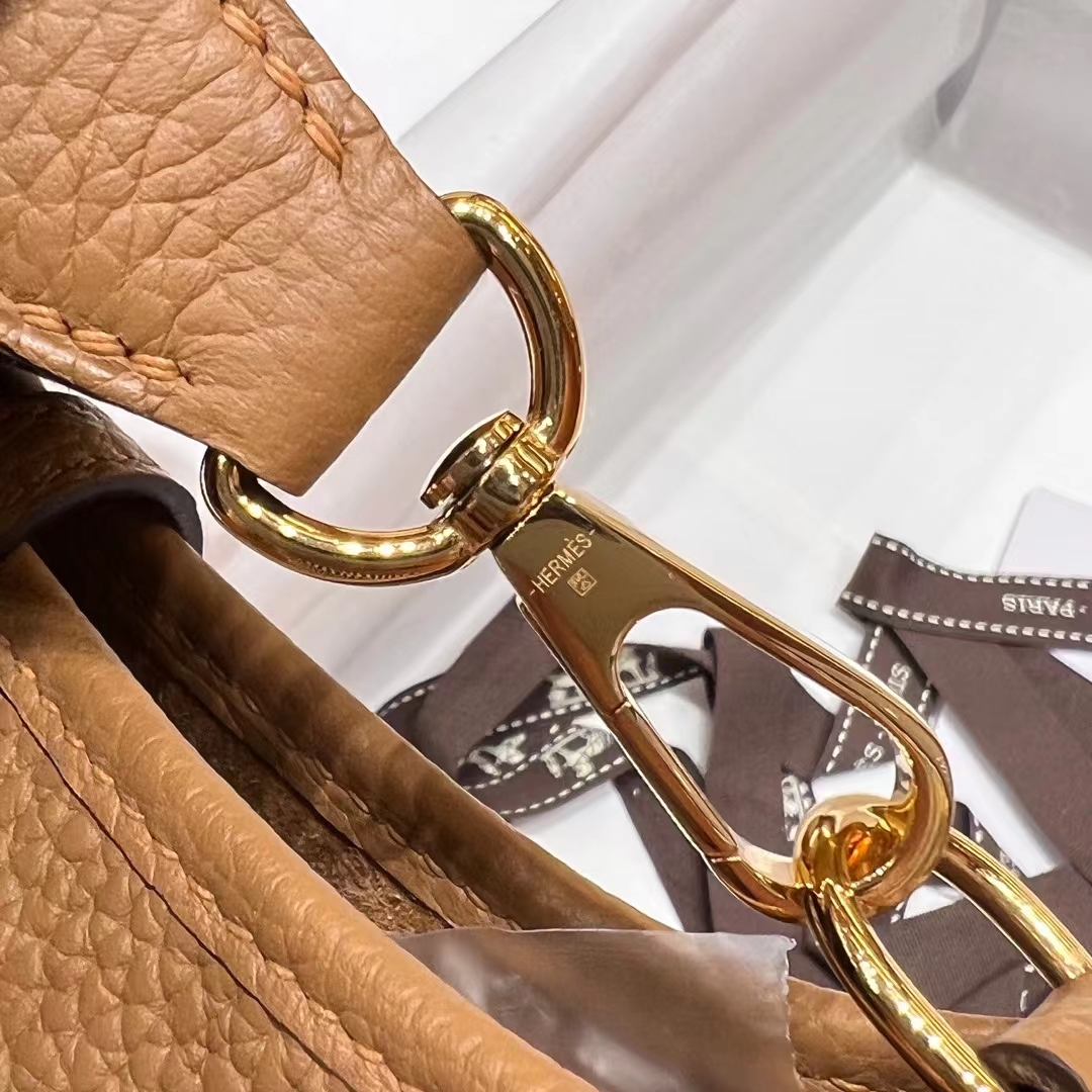 HERMES 爱马仕 Mini Evelyne 1H 太妃色 进口蜜蜡线 全手工制作 Birkinmm