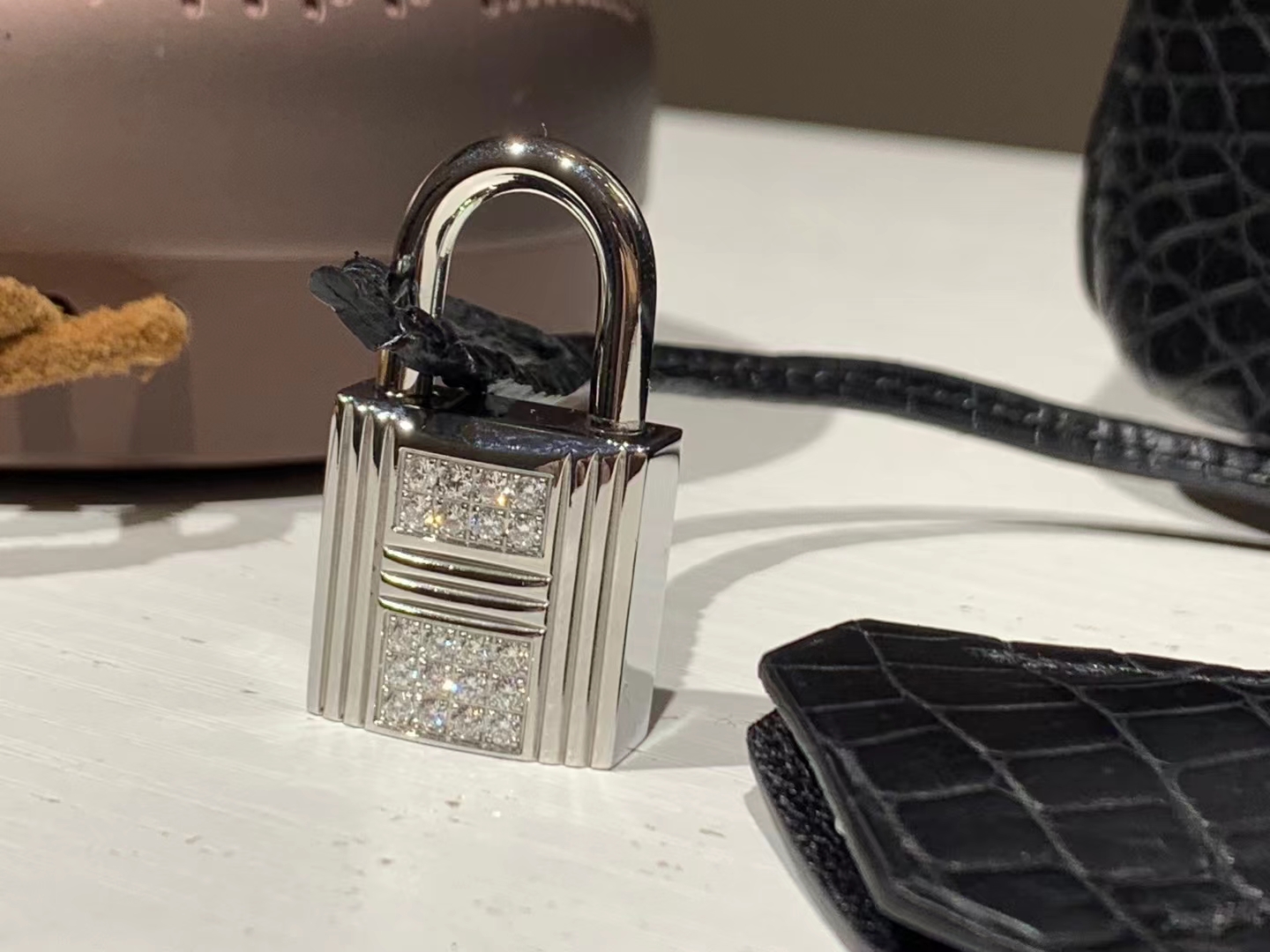 Birkinmm 铂金女王 HERMES 爱马仕 【现货】 Birkin 30cm CC89 Nior 经典黑 鳄鱼皮 进口蜜蜡线 全手工制作 高定真钻铂金包
