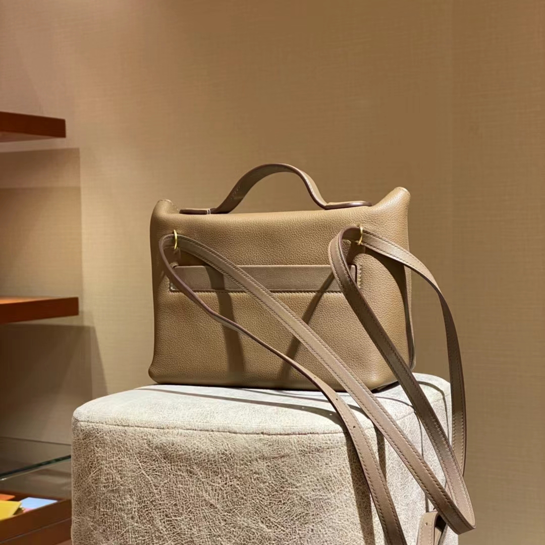 HERMES 爱马仕 【现货】 Kelly24/24 MINI 21CM 8C Gri Elephant 大象灰 Evercolor拼Swift皮 现货 进口蜜蜡线 全手工制作 铂金女王 Birkinmm