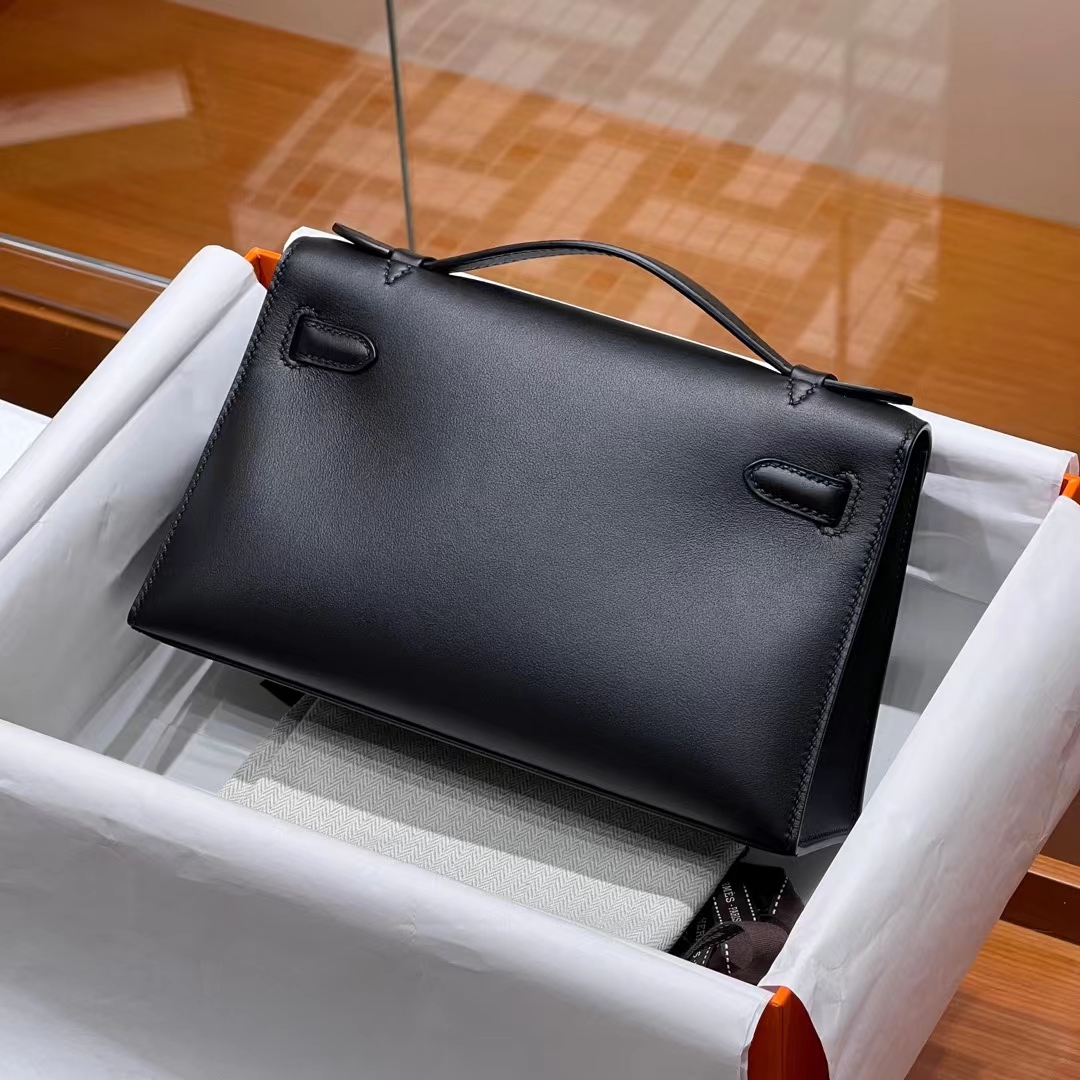 HERMES 爱马仕 MiniKelly 1 Kelly Pochetto【现货】CC89 Nior 经典黑 Swift 现货 进口蜜蜡线 全手工制作 铂金女王 Birkinmm