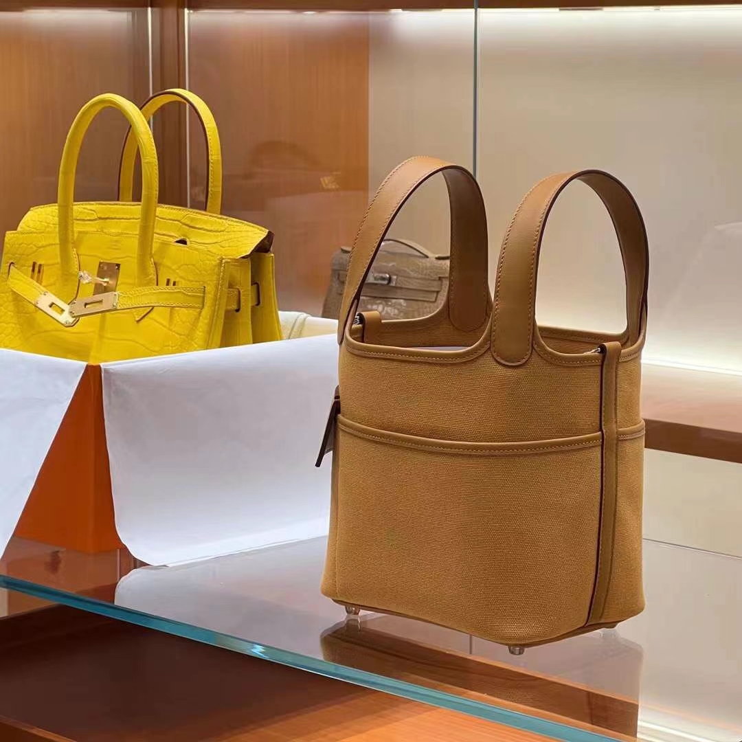 HERMES 爱马仕 Picotin cargo 18cm CK37 金棕色 进口蜜蜡线 全手工制作 Birkinmm铂金女王