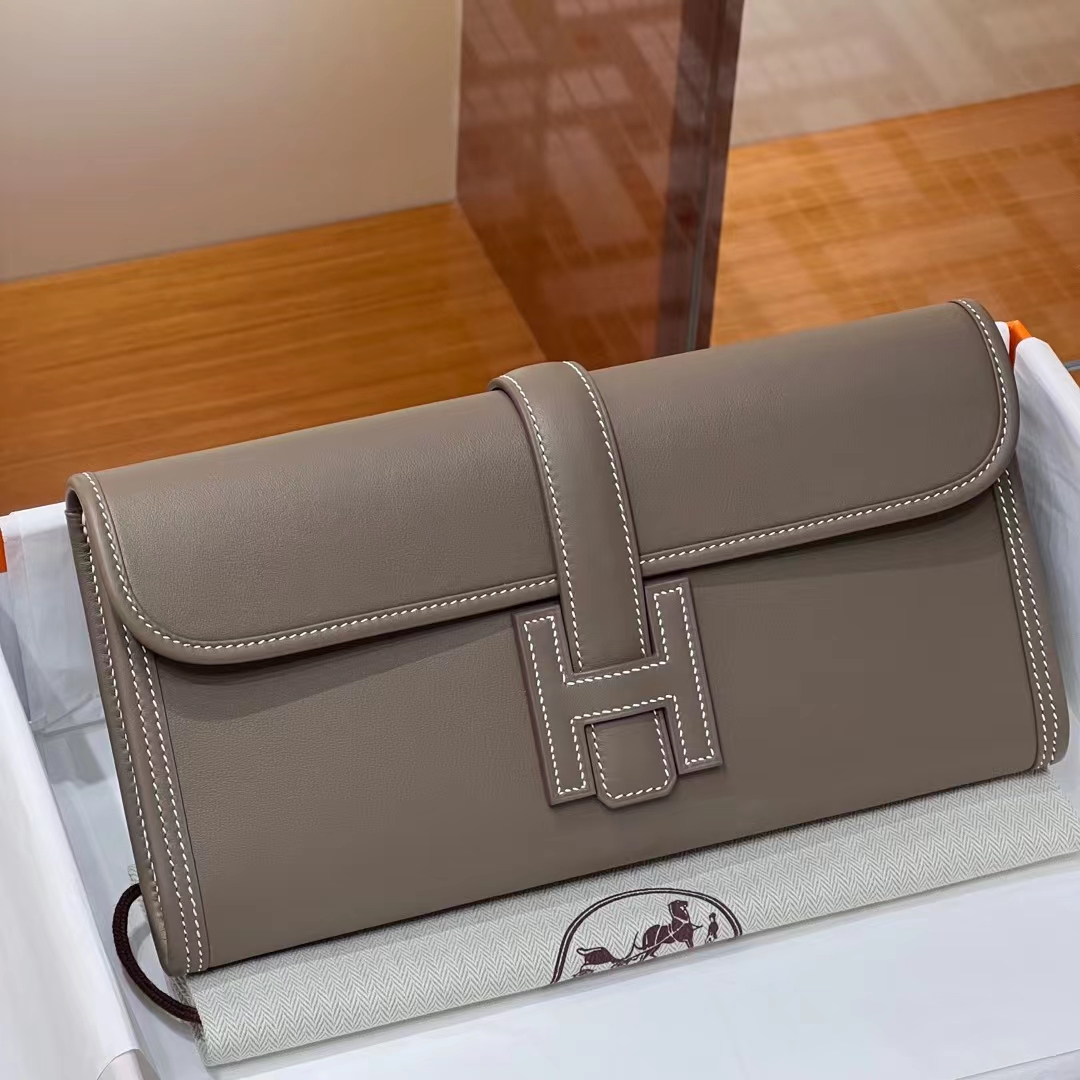 HERMES 爱马仕 Jige Elan 29cm 8C Gri Elephant 大象灰 Swift 进口蜜蜡线 全手工制作 蜜蜡线内缝 Birkinmm 铂金女王