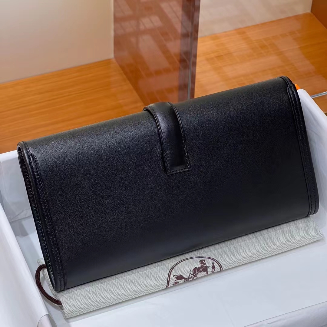 HERMES 爱马仕 Jige Elan 29cm 89 Nior 黑色 Swift 进口蜜蜡线 全手工制作 蜜蜡线内缝 Birkinmm 铂金女王