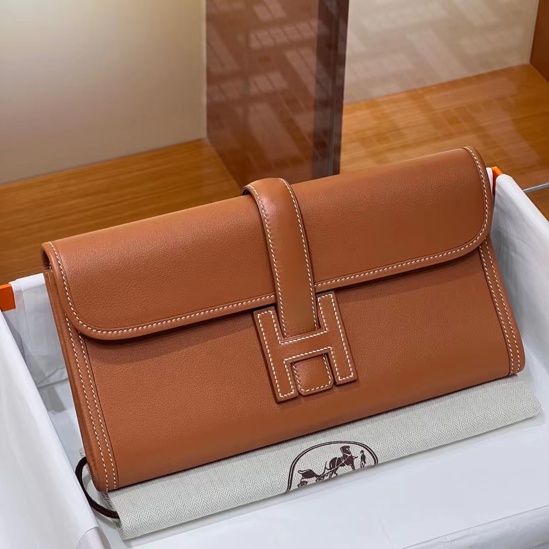 HERMES 爱马仕 Jige Elan 29cm CK37 金棕色 Swift 进口蜜蜡线 全手工制作 蜜蜡线内缝 Birkinmm 铂金女王