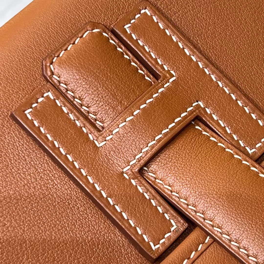 HERMES 爱马仕 Jige Elan 29cm CK37 金棕色 Swift 进口蜜蜡线 全手工制作 蜜蜡线内缝 Birkinmm 铂金女王