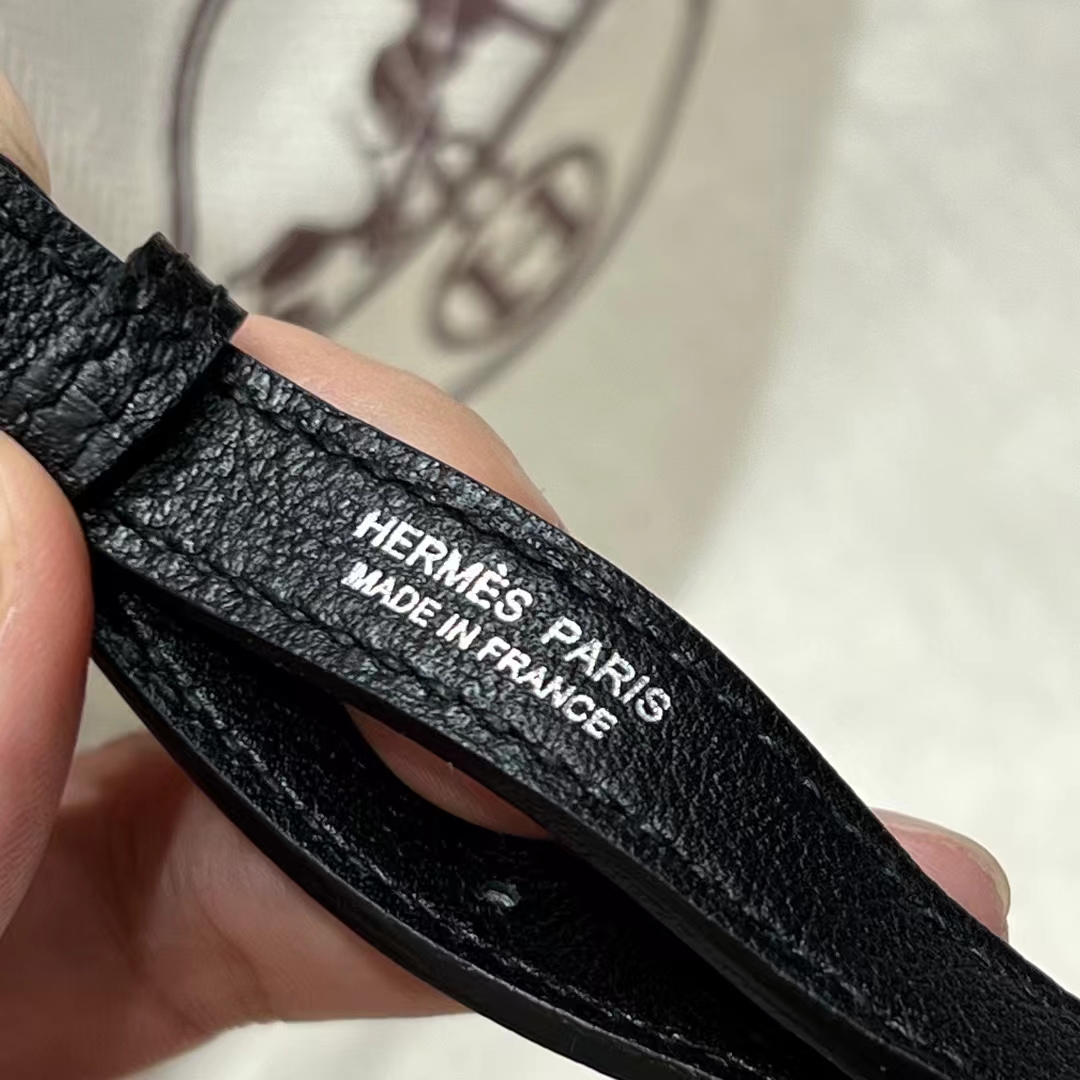 HERMES 爱马仕 Kellydanse 22cm 89 Nior 黑色 Evercolor 进口蜜蜡线 全手工制作 蜜蜡线内缝 Birkinmm 铂金女王