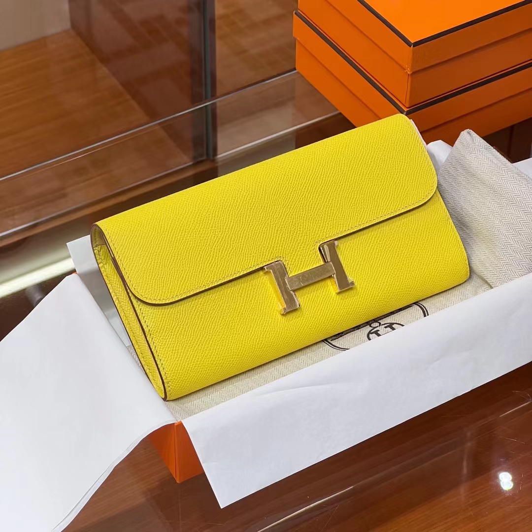 HERMES 爱马仕 Constance钱包 9N Citron 柠檬黄 Epsom 进口蜜蜡线 全手工制作 蜜蜡线内缝 Birkinmm 铂金女王-铂金女王 HERMES 爱马仕 Constance钱包 9N Citron 柠檬黄 Epsom 进口蜜蜡线 全手工制作 蜜蜡线内缝 Birkinmm 铂金女王
