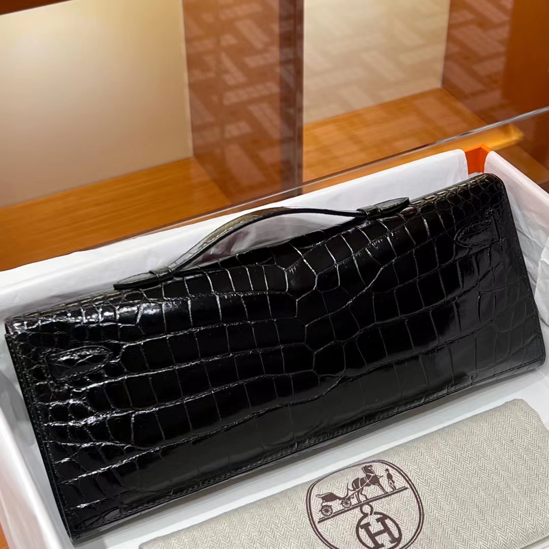 HERMES 爱马仕 KellyCut 31CM Alligator 美洲鳄 进口蜜蜡线 全手工制作 蜜蜡线内缝 Birkinmm 铂金女王