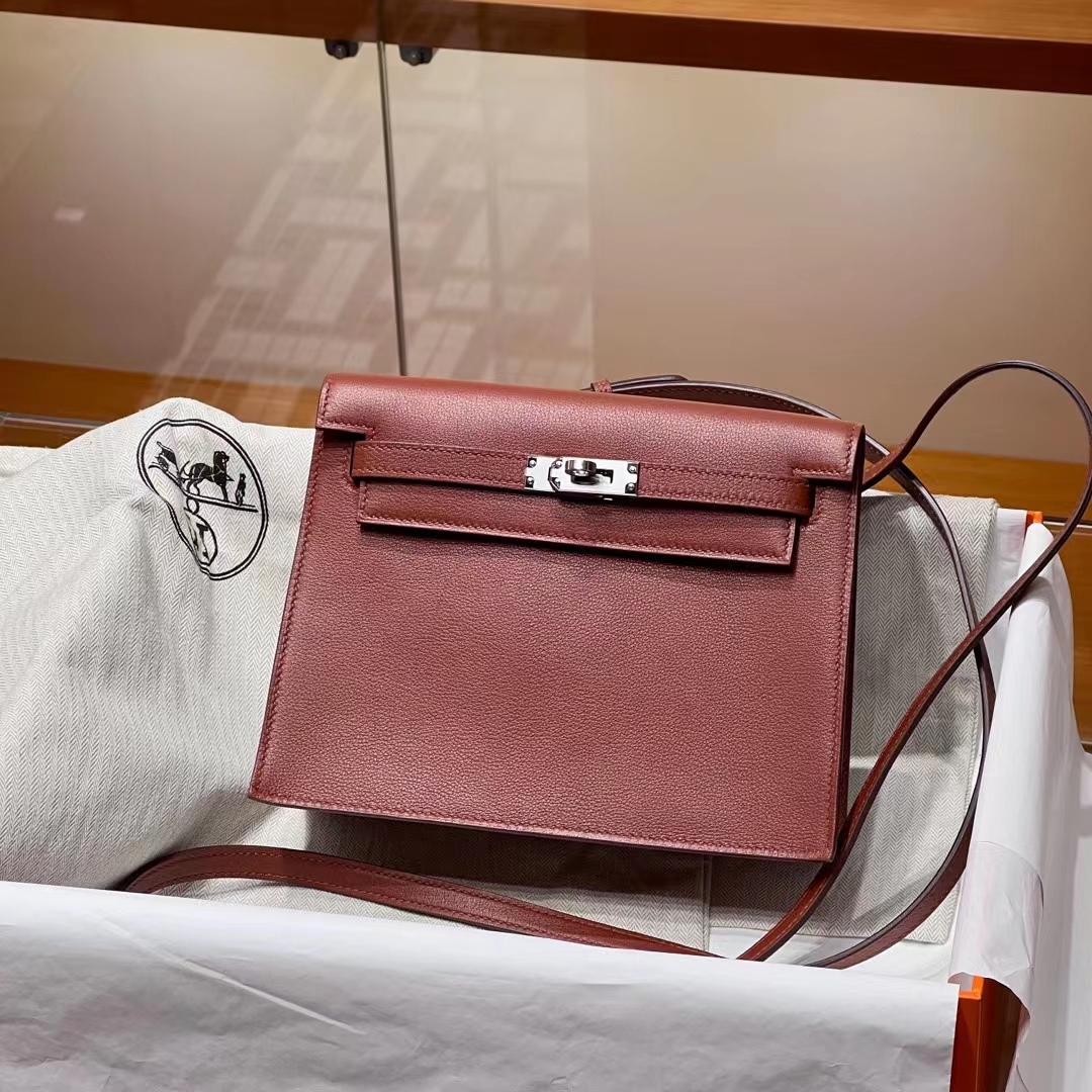 HERMES 爱马仕 Kellydanse 22cm 4E Evercolor 进口蜜蜡线 全手工制作 蜜蜡线内缝 Birkinmm 铂金女王