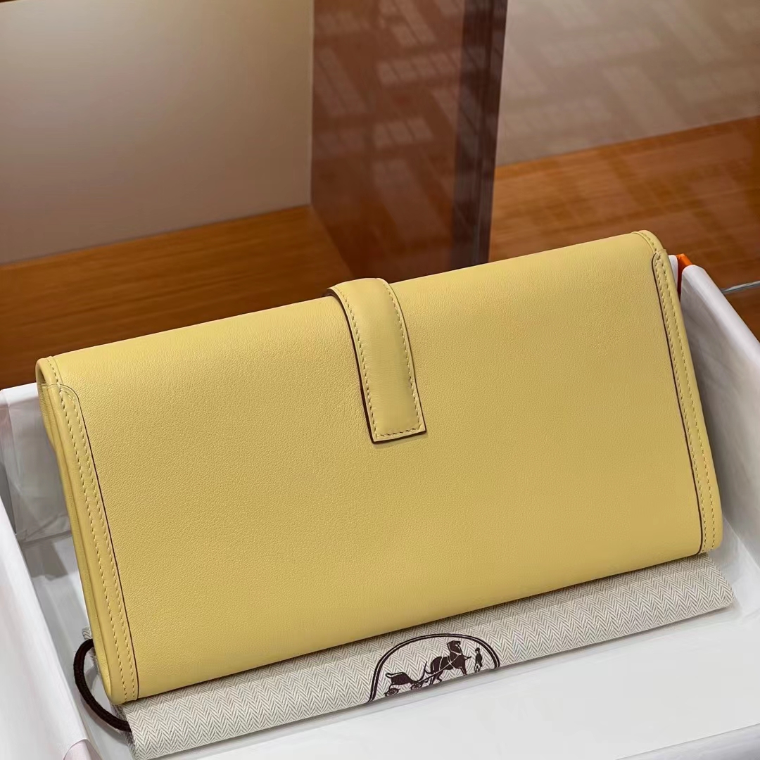 HERMES 爱马仕 Jige Elan 29cm 1Z 小鸡黄 Swift 进口蜜蜡线 全手工制作 蜜蜡线内缝 Birkinmm 铂金女王