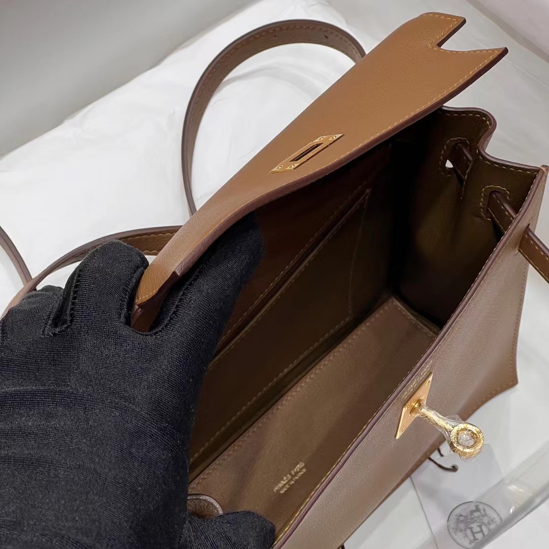 HERMES 爱马仕 Kellydanse 22cm D0 Evercolor 进口蜜蜡线 全手工制作 蜜蜡线内缝 Birkinmm 铂金女王