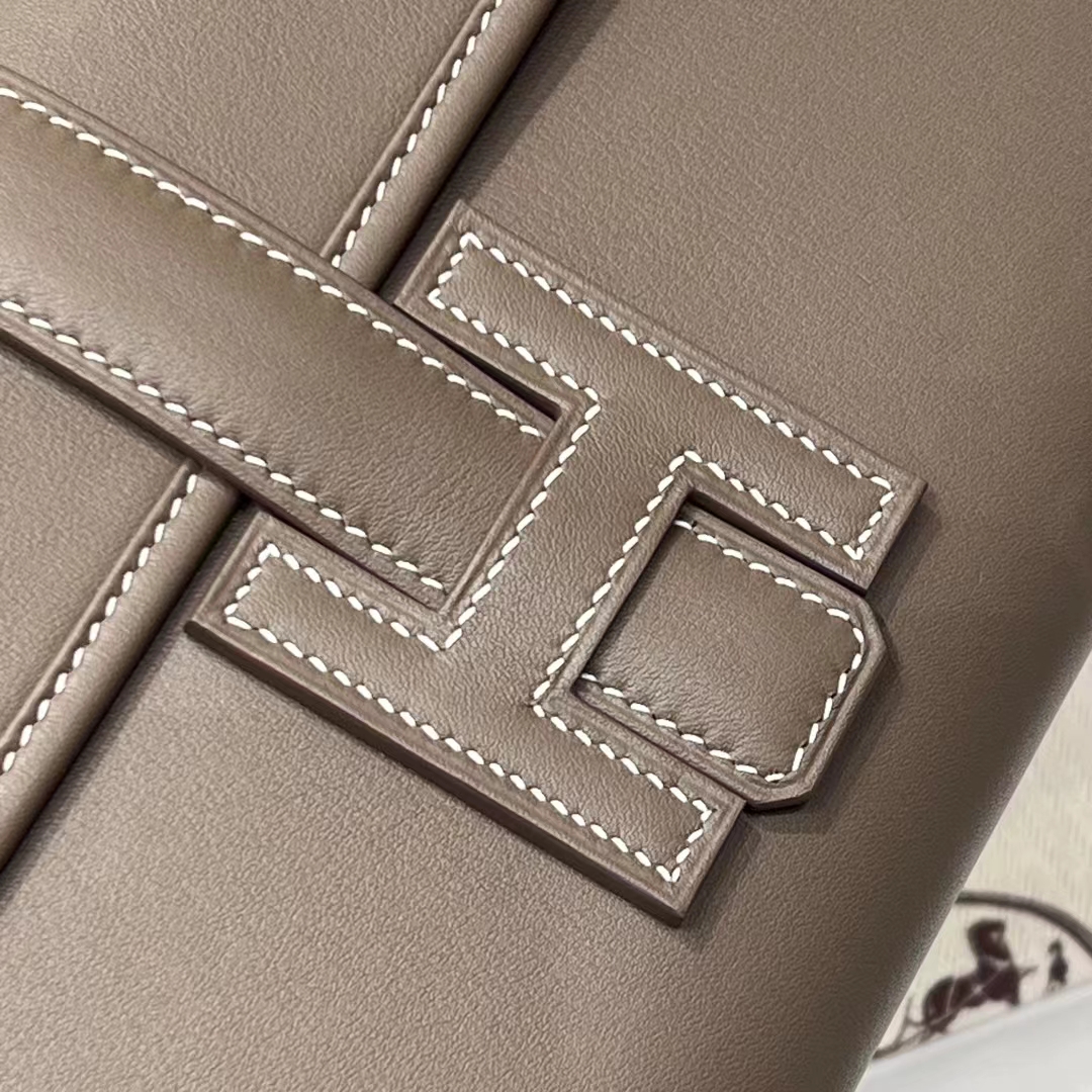 HERMES 爱马仕 Jige Elan 29cm 8C Gri Elephant 大象灰 Swift 进口蜜蜡线 全手工制作 蜜蜡线内缝 Birkinmm 铂金女王