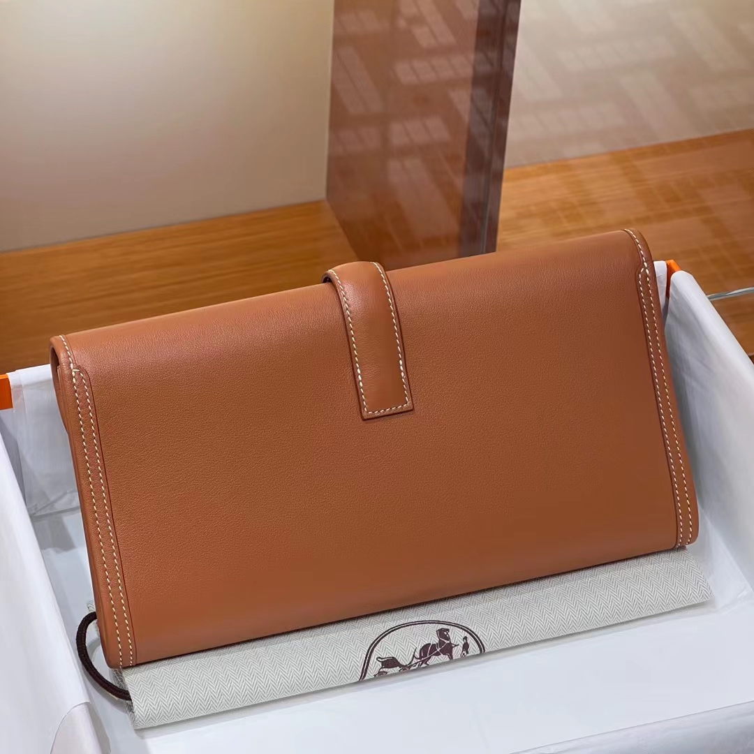 HERMES 爱马仕 Jige Elan 29cm CK37 金棕色 Swift 进口蜜蜡线 全手工制作 蜜蜡线内缝 Birkinmm 铂金女王