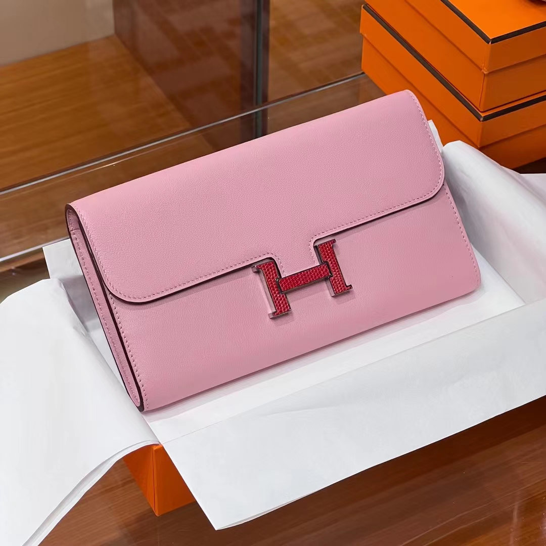HERMES 爱马仕 Constance钱包 5P 樱花粉 Swift 进口蜜蜡线 全手工制作 蜜蜡线内缝 Birkinmm 铂金女王-铂金女王 HERMES 爱马仕 Constance钱包 5P 樱花粉 Swift 进口蜜蜡线 全手工制作 蜜蜡线内缝 Birkinmm 铂金女王