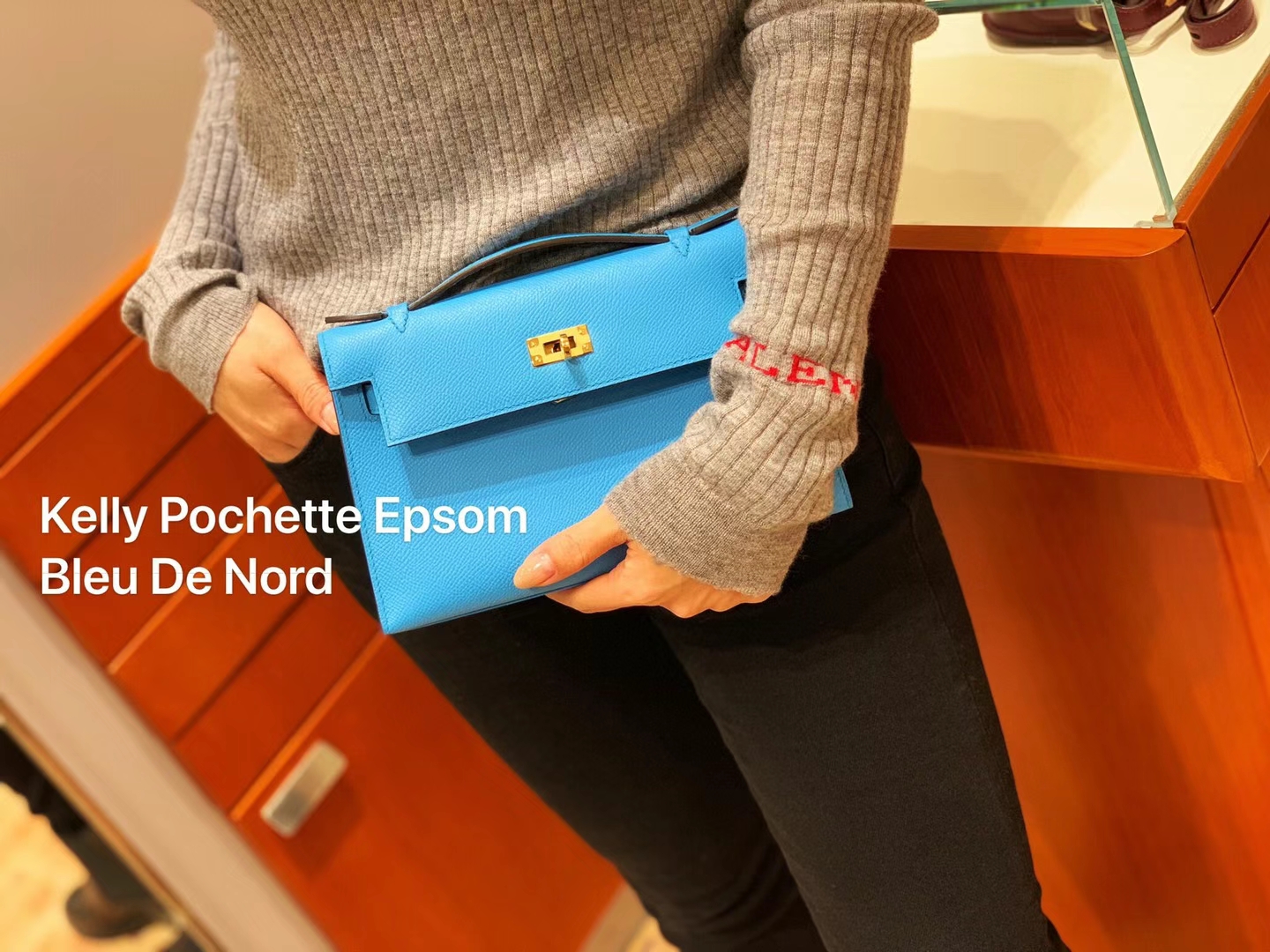 HERMES 爱马仕 MiniKelly 1 Epsom P3 Bleu De Nord 北方蓝 进口蜜蜡线 全手工制作-铂金女王 HERMES 爱马仕 MiniKelly 1 Epsom P3 Bleu De Nord 北方蓝 进口蜜蜡线 全手工制作
