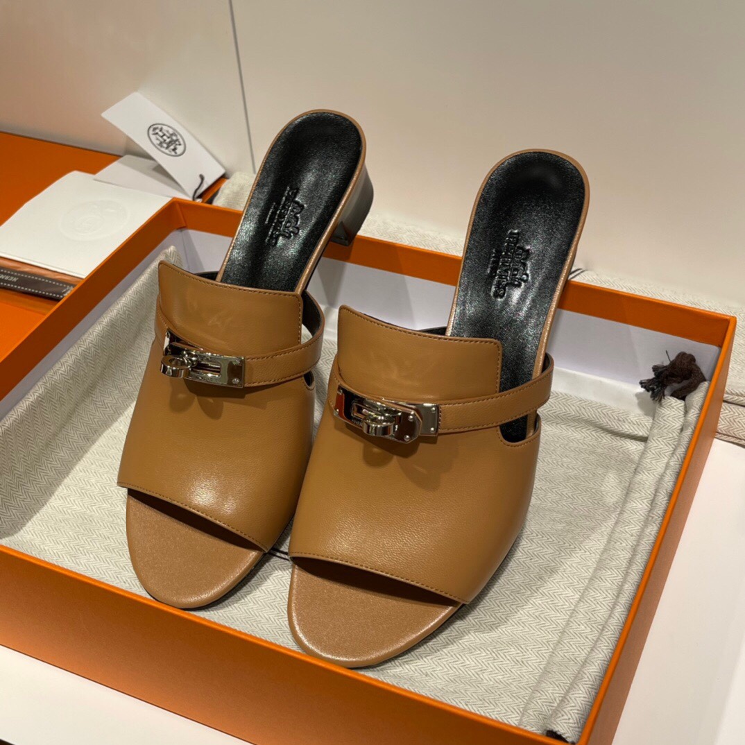 HERMES 爱马仕 拖鞋 34-41码 进口真皮大底 全手工制作