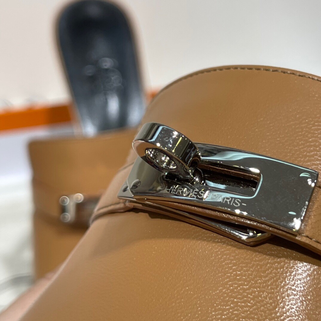 HERMES 爱马仕 拖鞋 34-41码 进口真皮大底 全手工制作