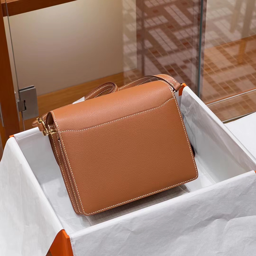 HERMES 爱马仕官网推荐 Roulis 猪鼻子 CK37 金棕色 Swift皮 进口蜜蜡线 全手工制作