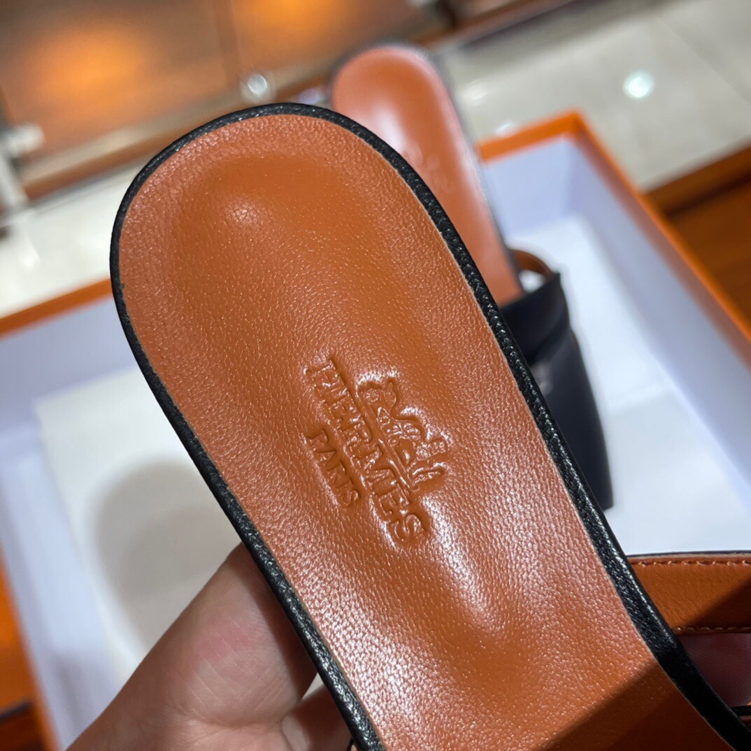 HERMES 爱马仕 拖鞋 34-41码 进口真皮大底 全手工制作