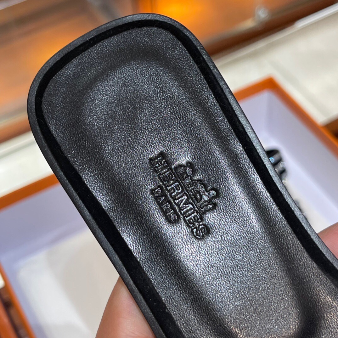 HERMES 爱马仕 拖鞋 34-41码 原厂同步水钻女鞋 进口真皮大底 全手工制作