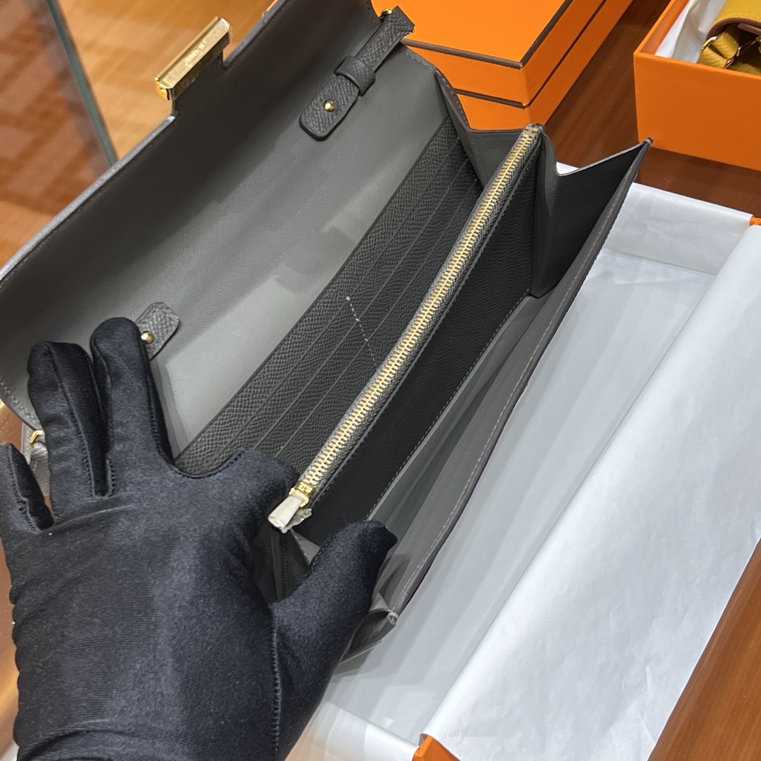 铂金女王 HERMES 爱马仕  Constance To Go Espom皮 19cm 8F Etain 锡器灰 进口蜜蜡线 全手工制作