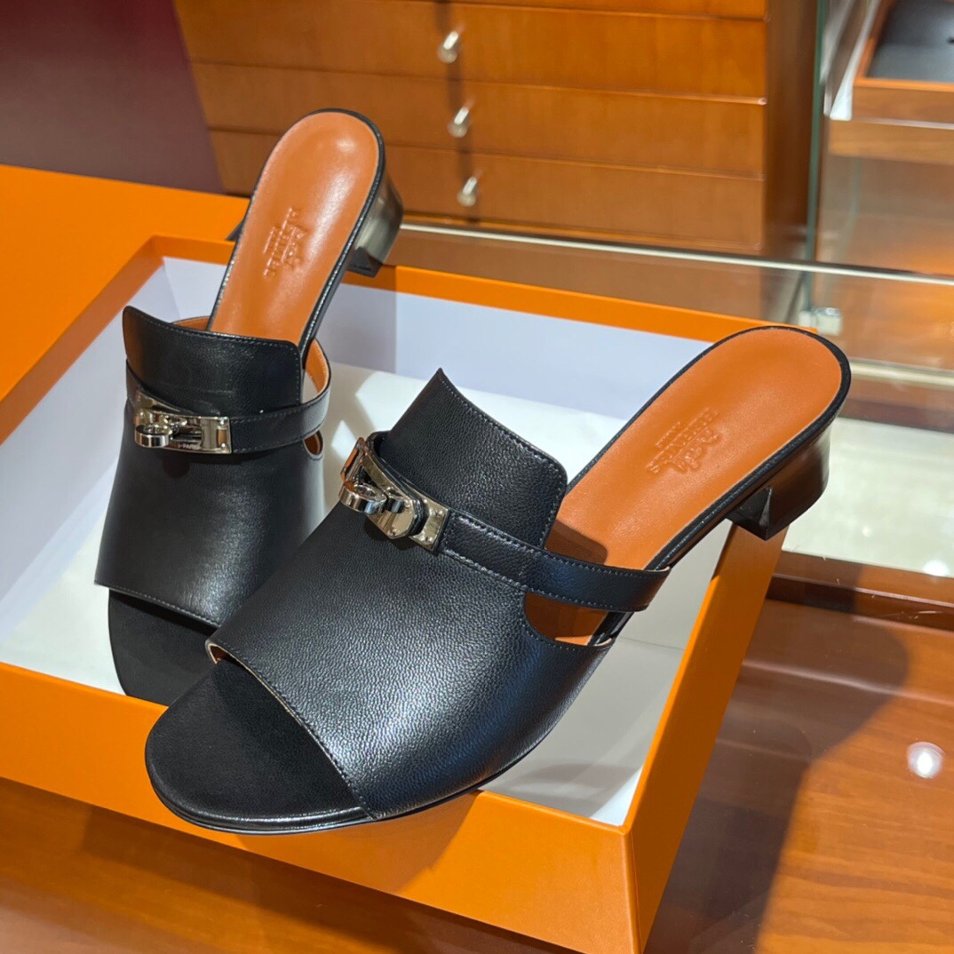 HERMES 爱马仕 拖鞋 34-41码 进口真皮大底 全手工制作